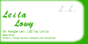 leila lowy business card